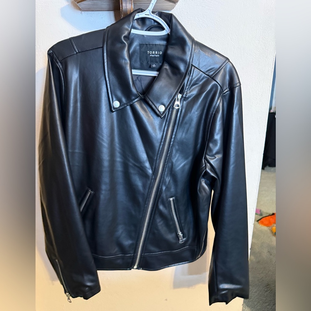 Torrid Black Leather-Style Jacket